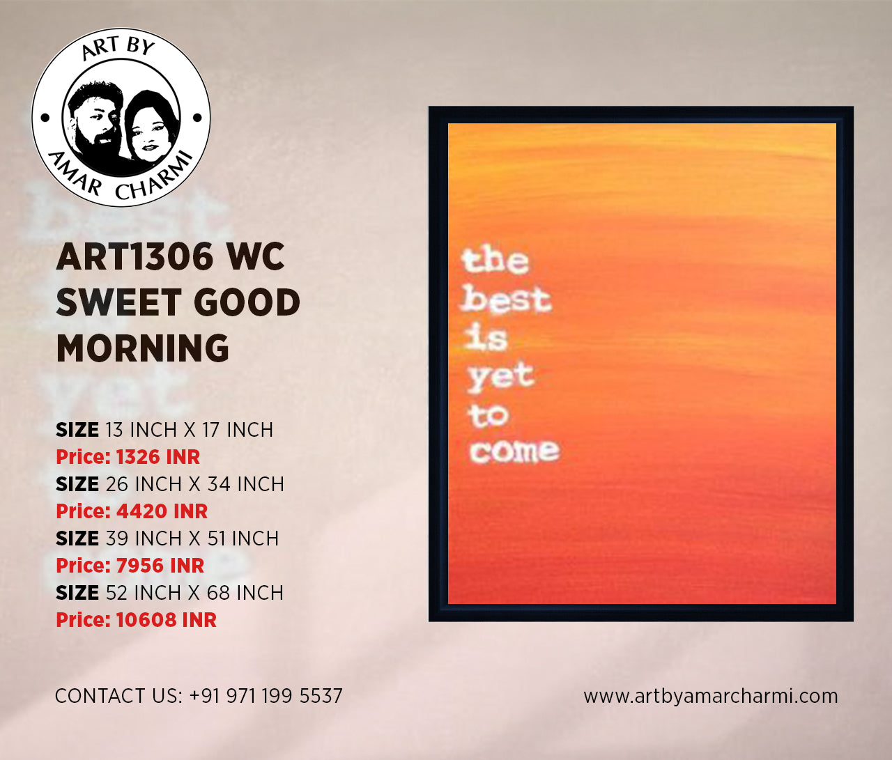 ART1306 WC  SWEET GOOD MORNING