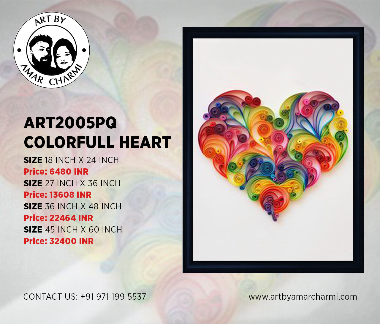 ART2005PQ COLORFULL HEART