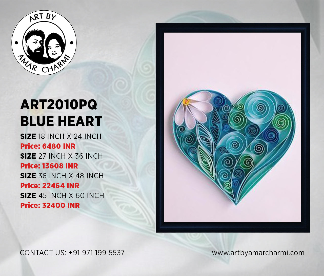 ART2010PQ BLUE HEART