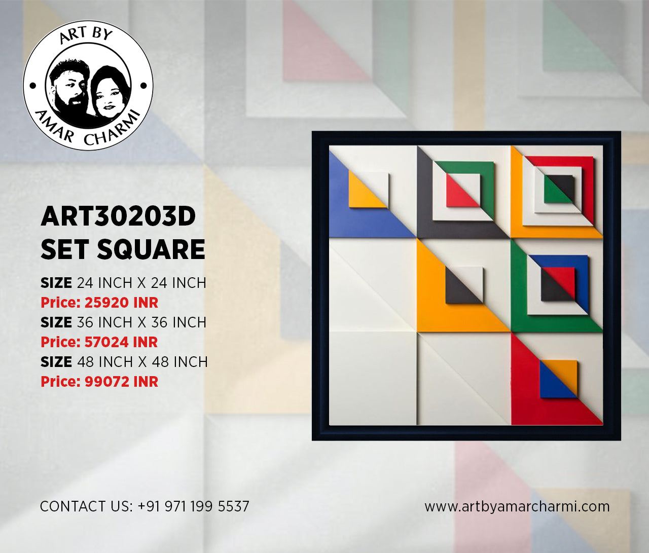 ART30203D SET SQUARE