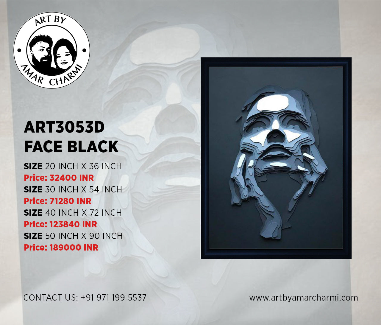 ART3053D FACE BLACK